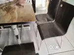 Urgent sell 16 wooden with steel chairs and 4 tables