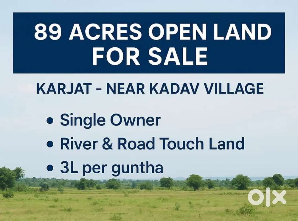 Available 89 acres for sale in Karjat 3L per gunthe