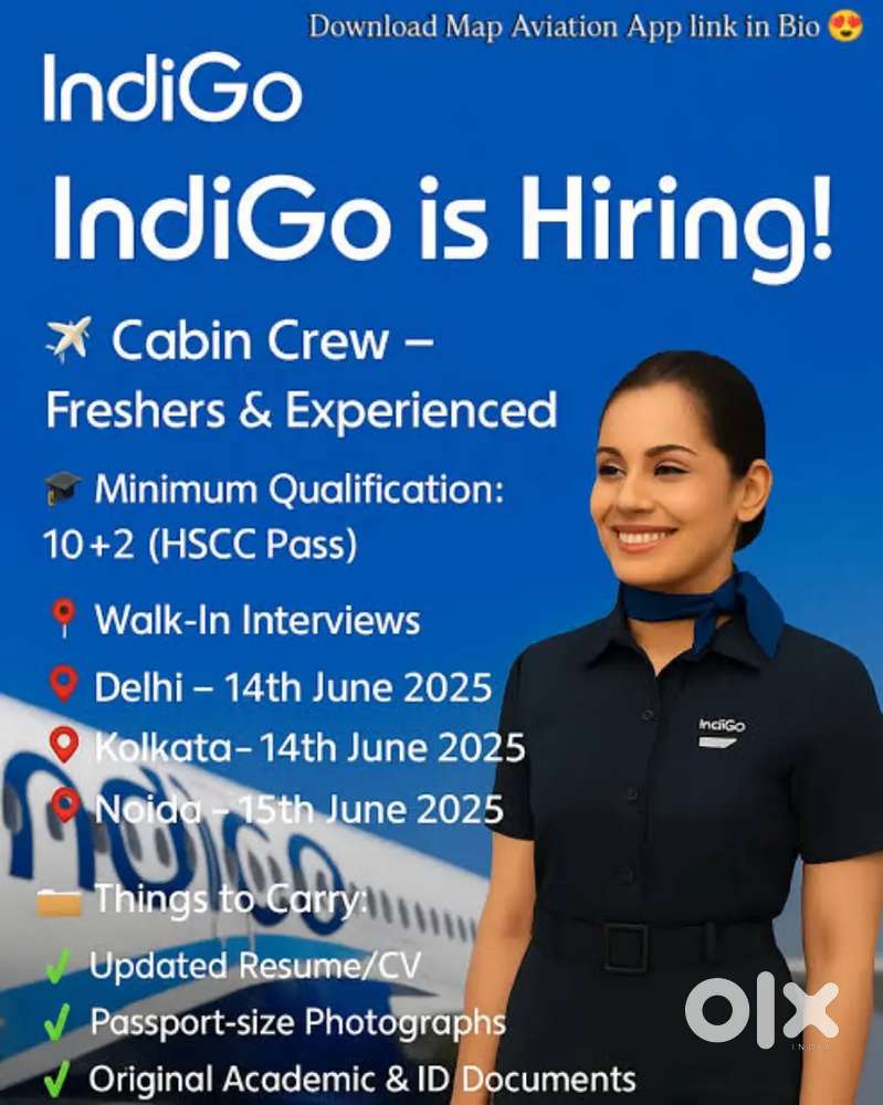 Indigo Airlines jobs /Vacancy for Airport Ground staf / Driver / Crew