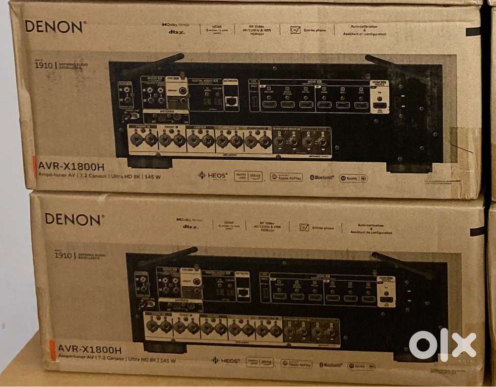 Denon AVR-X1800H  - 7.2 Ch. 80W 8K AV Receiver  - Brand NEW