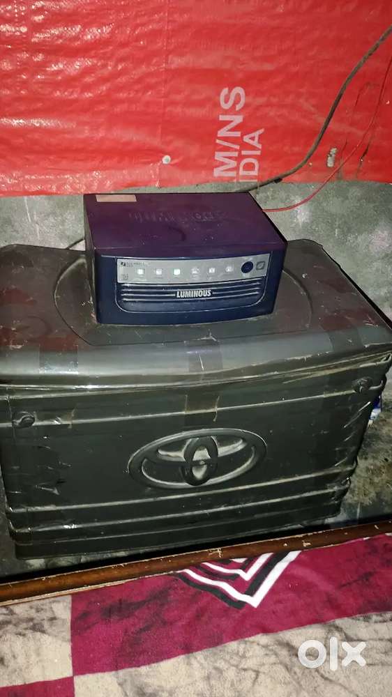 Luminous inverter and luminous bettry 135 ah 1 years old