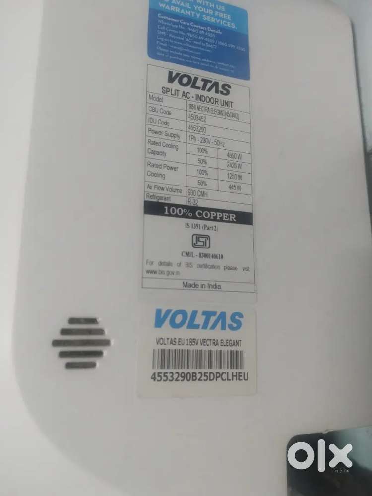 Spli AC brand new voltas company 6 Mounth old
