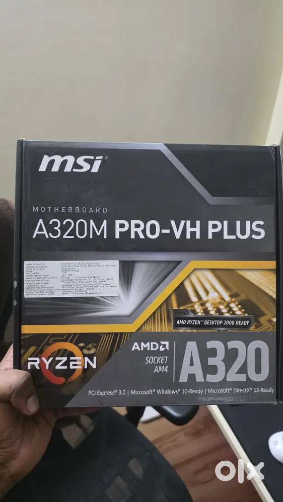 MSI A320M PRO-VH PLUS Motherboard – AM4 Socket – Excellent Condition