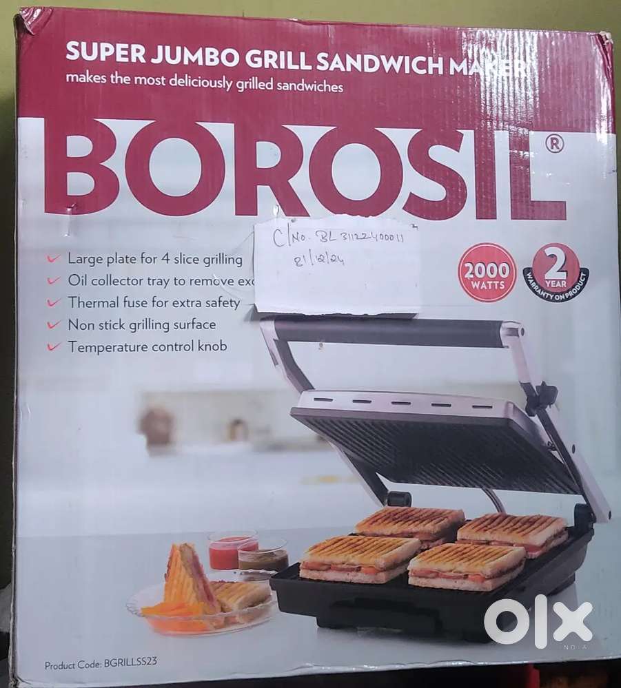 Super jumbo grill sandwich maker