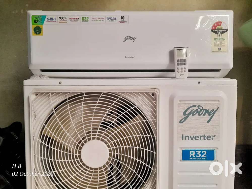 1 ton inverter ac, 9 years warranty, fitting available, with bill
