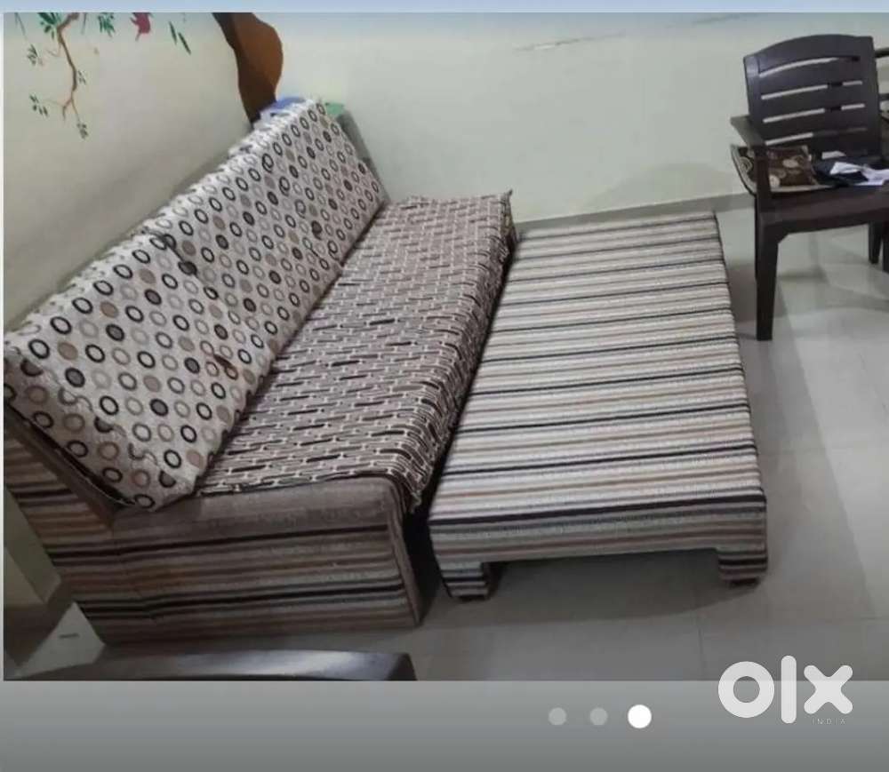 Sofa cum Bed with cushion and cover
