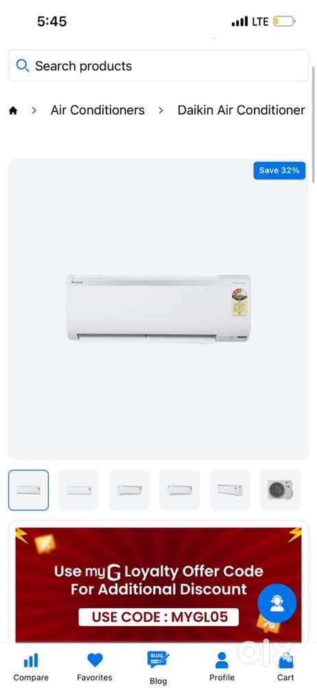 Daikin 1 ton 3 star ac for sale