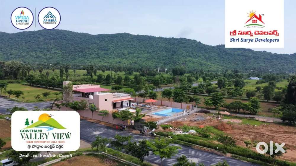 Plots for Sale in Boddam Vizag to Araku Road with 80% Bank Loan