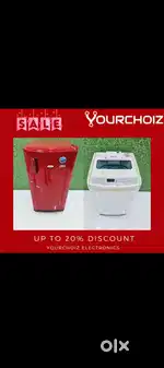 Whirlpool red colour single door refrigerator with samsung W/M