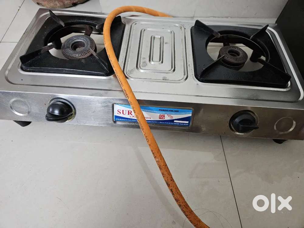 Gas stove , 2 burner with pipe, Surya brand