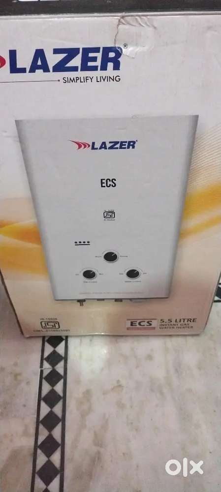 Lazer company gas gyser 5.5 litr unboxing seal pack