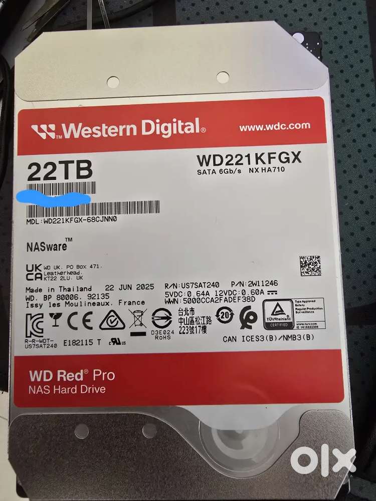 WD Red Pro NAS HDD 22TB