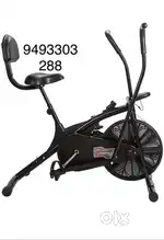 AIR BIKE EXCERCISE CYCLE WITH BACK SUPP0RT AND MOVING HANDLE DUAL ACTI