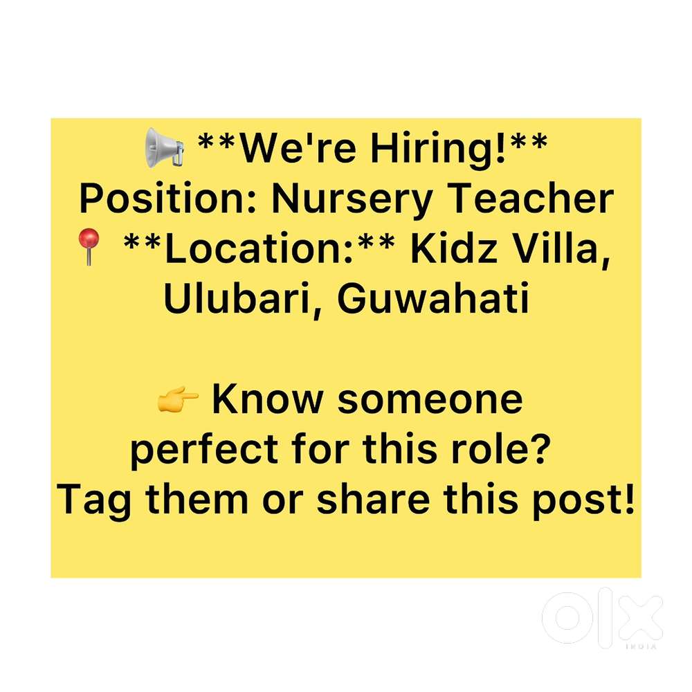 Pre - School Teacher