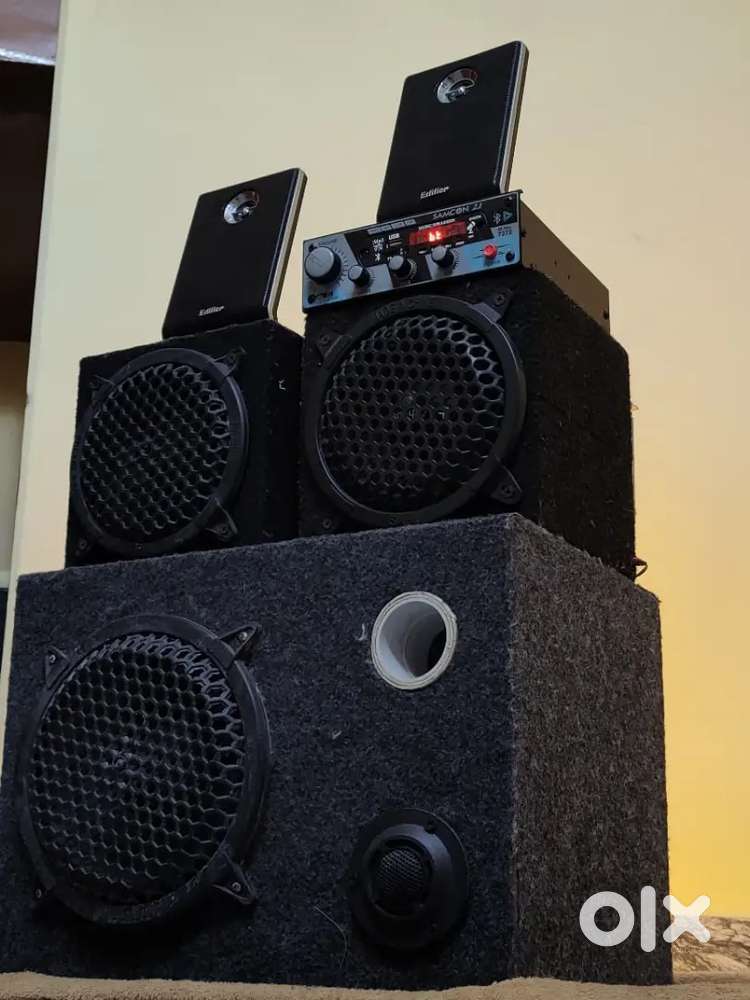 Custom 2.1 Sound System – Best for Music Lovers  Deep Bass + Crystal