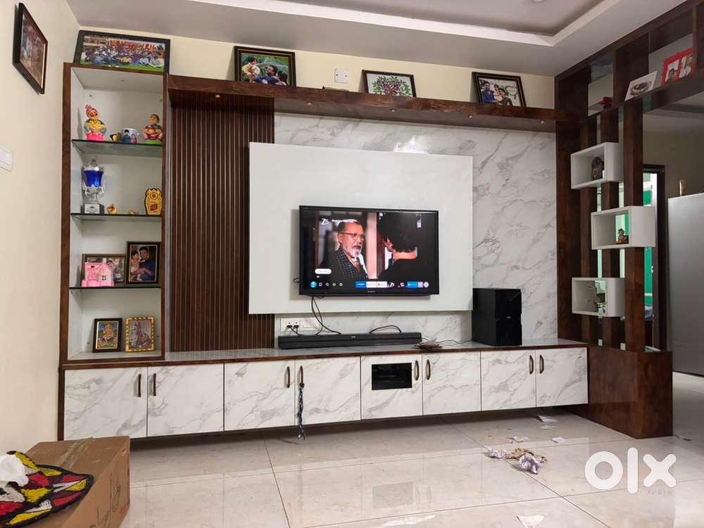 Spqcius 2 bhk flat with decent interios for rent