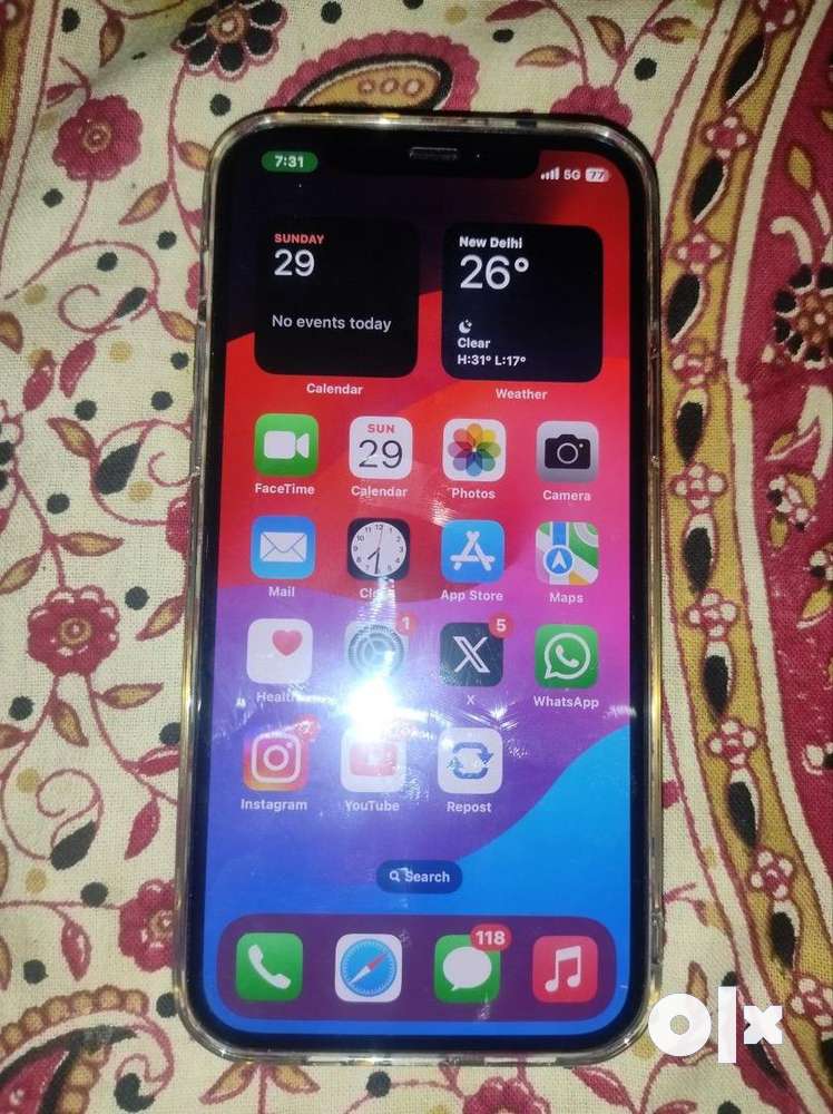 I phone 12 128gb with box and original cable