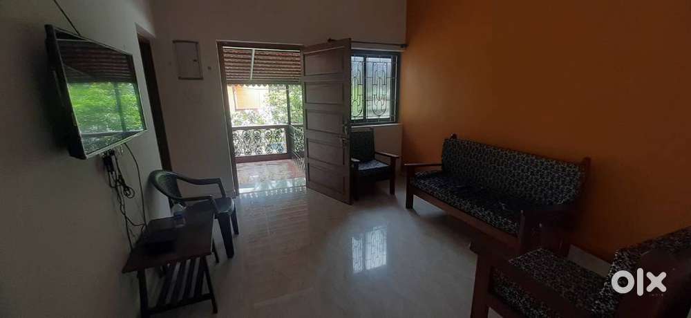 2 BHK furnished apartment( ALTO PORVORIM) BROKERS EXCUSE.