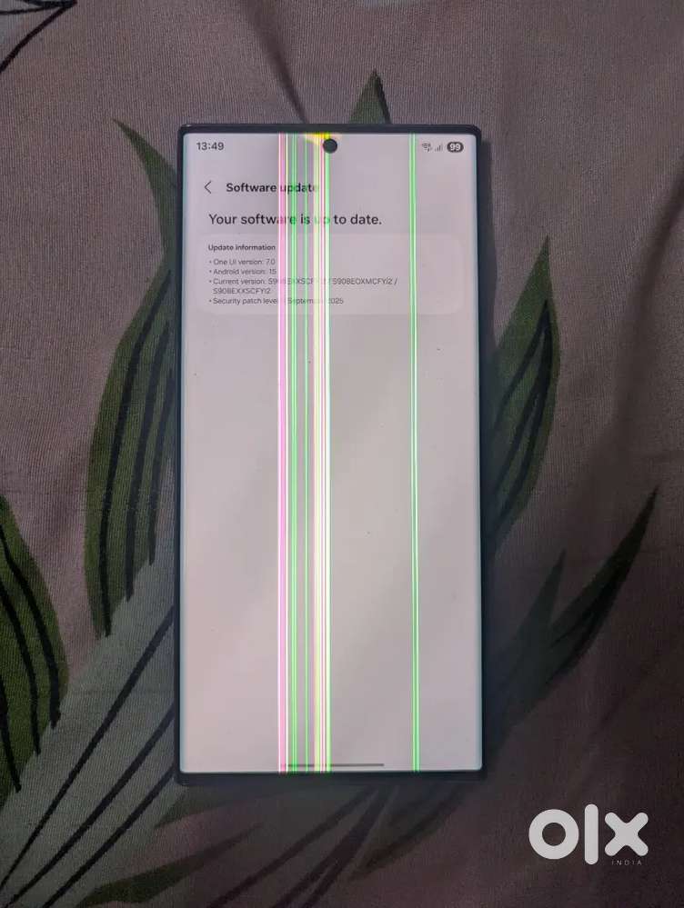 Samsung s22 ultra display par  lines hai