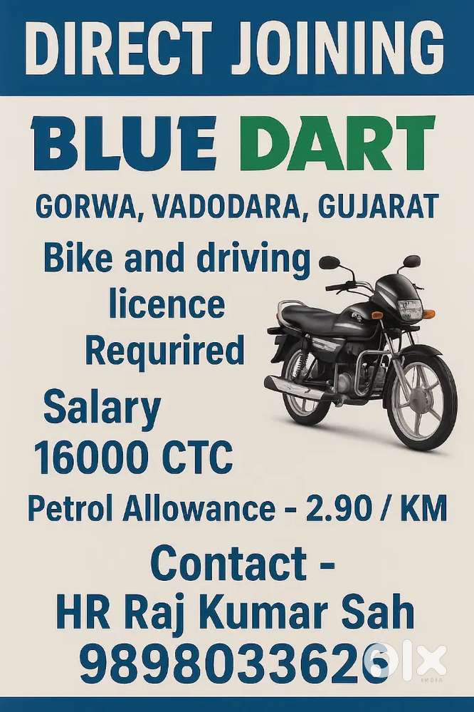 Urgent Job opening Delivery boy