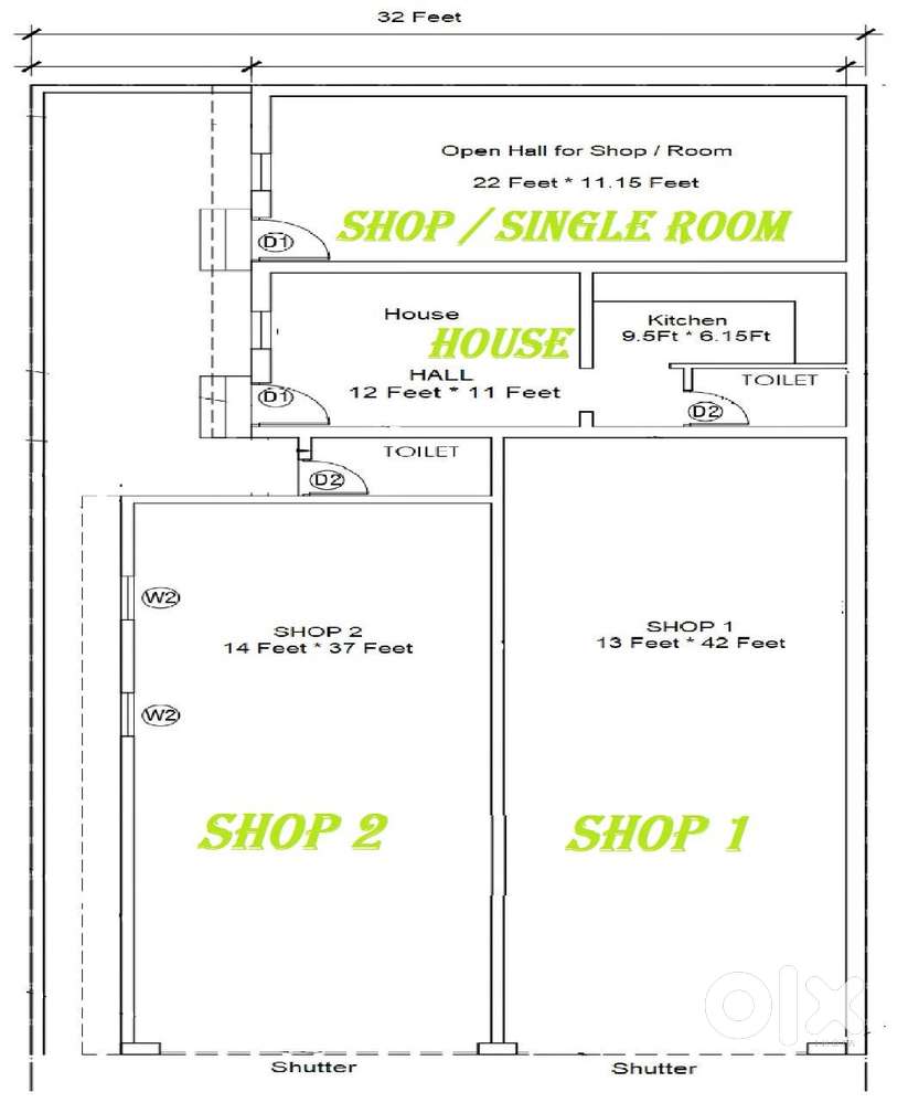 Shops for Rent @Amargol 60ft main road. Spacious Commercial Area.