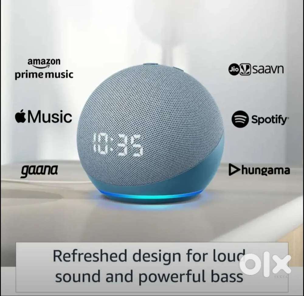 Amazon alexa Ecodot with clock