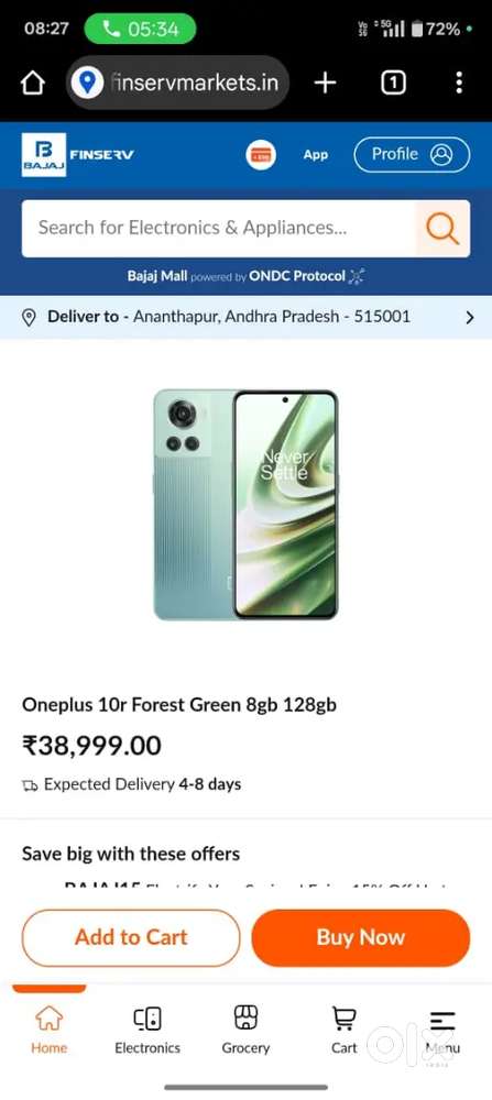 One plus 10R      256gb storage 8g rom