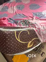 King-size bed with storage and mattress