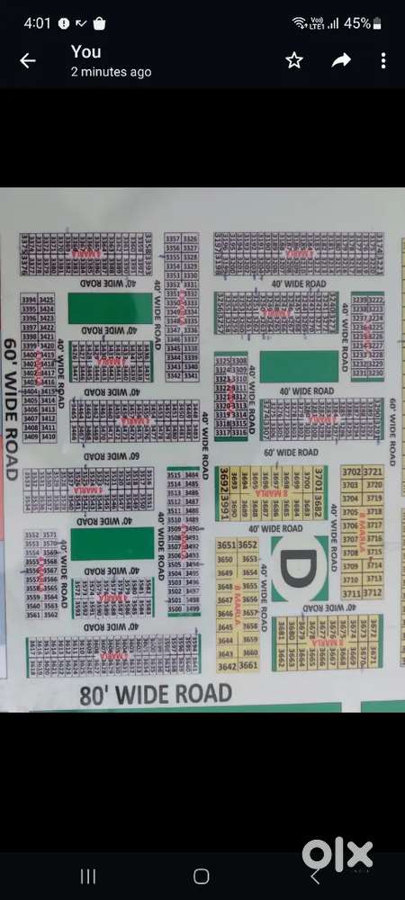 400 & 500 gaz plot for sale sector 88