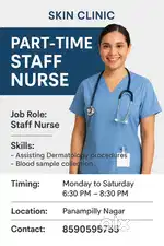 Part time staff nurse for skin clinic