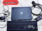 Hp laptop at 25,000 including Keyboard,  Charger and mouse