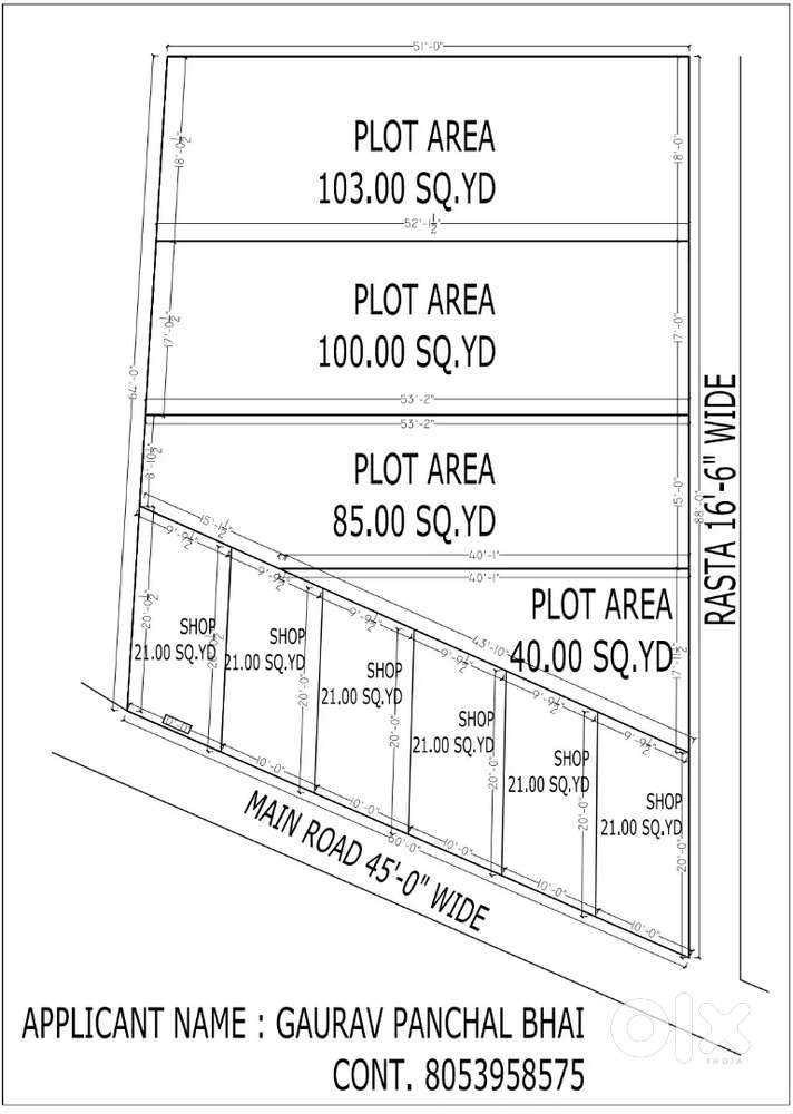 Six Shop on  Main Market 45 feet Raod Shamshabad Colony Market Road
