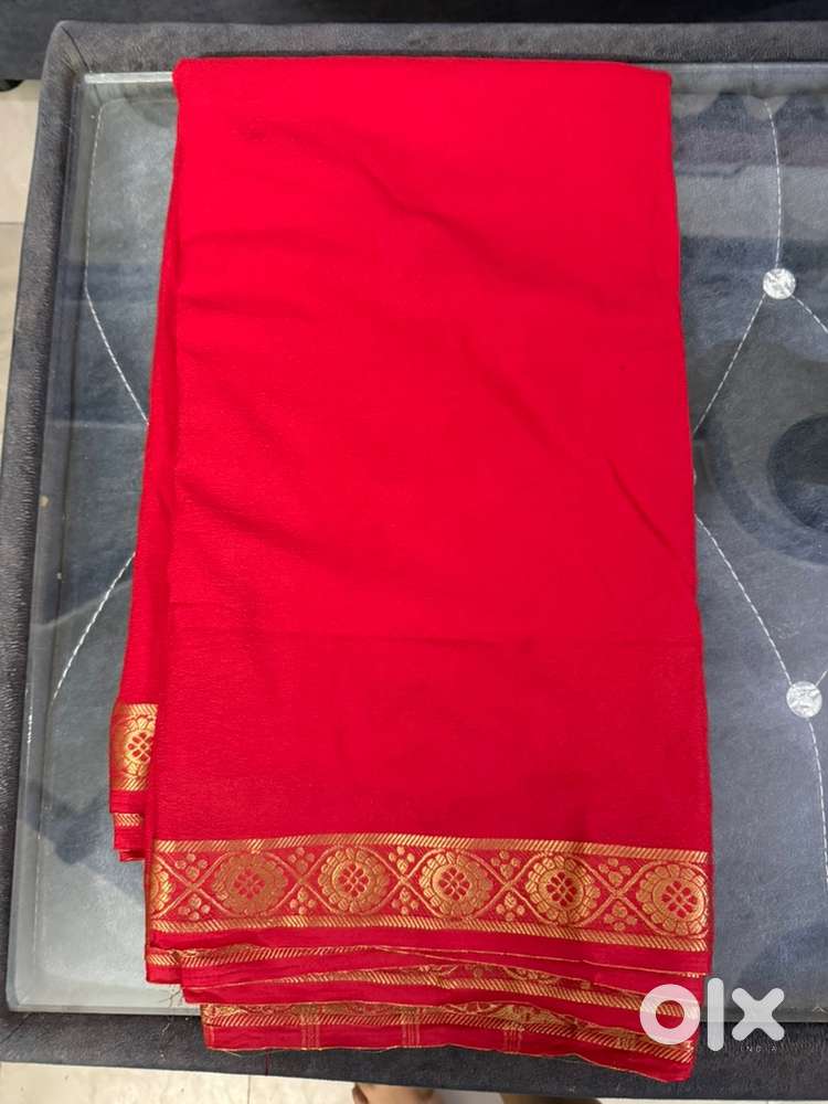 Red silk Saree