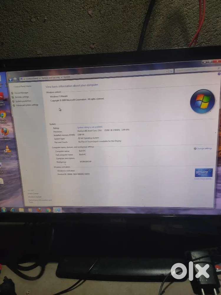 CPU, Intel Pentium dual core 2.50 GHz , 1GB ram, and 128GB HDD