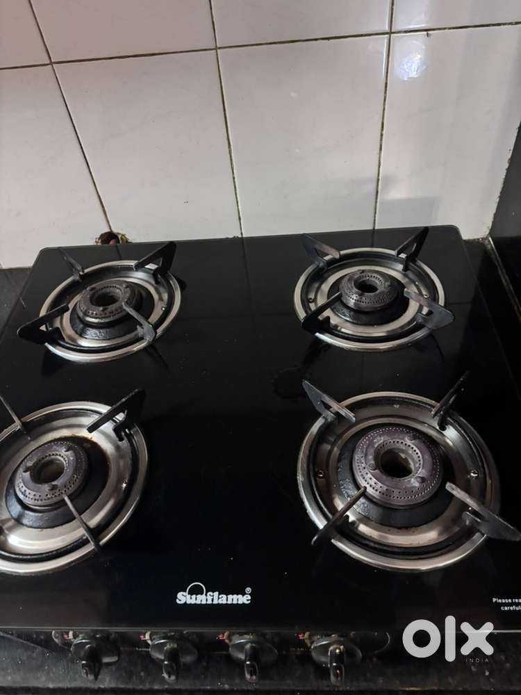 Sunflame 4 Burner Gas Stove – Glass Top, Great Condition