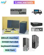 full set-8999-monitor-keyboard mouse-warranty-desktop-cpu-computer-lap