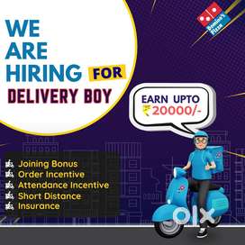 We are hiring delivery executive at Domino's.
