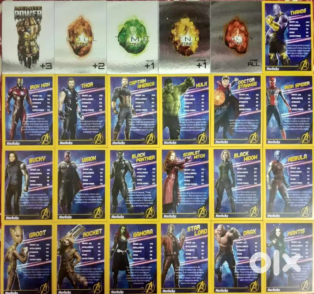 Horlicks Avengers Infinity War Collectible cards