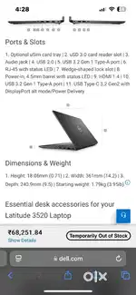 Dell 15.6, i5, 4 core , 8GB ram, 512 SSD