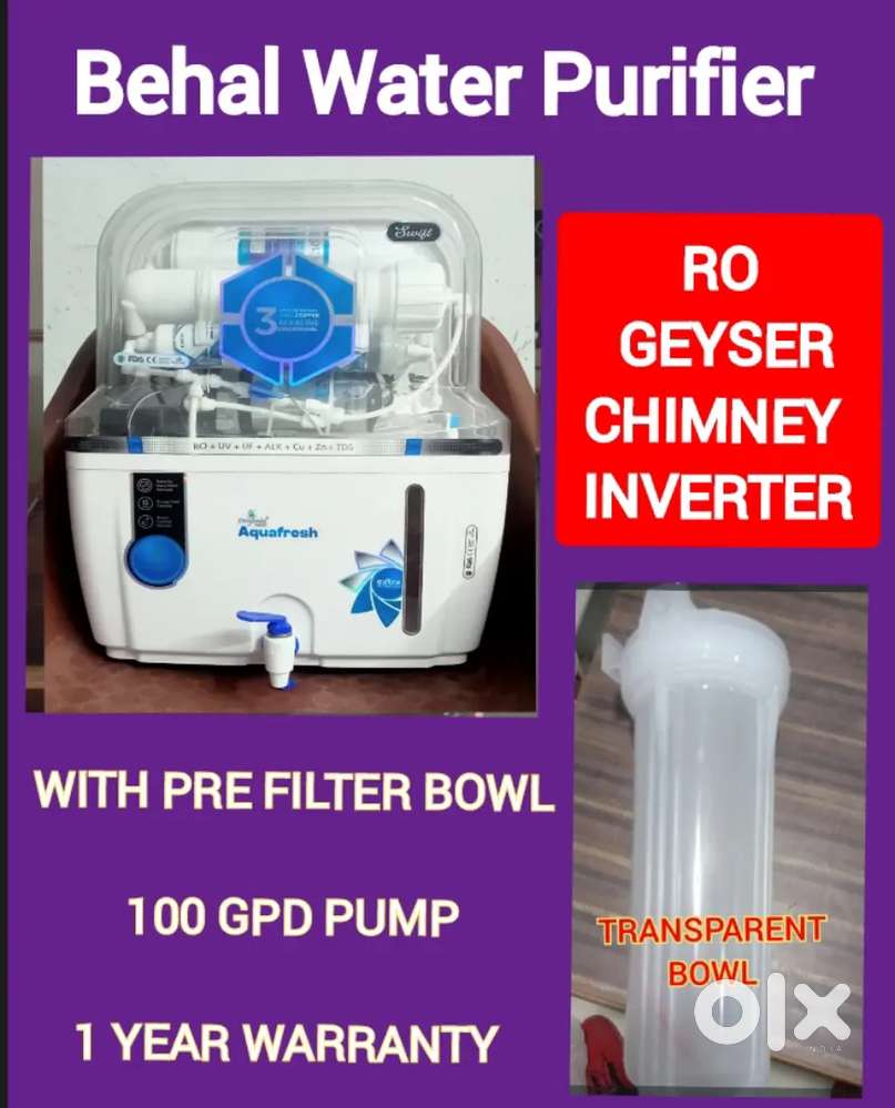 GEYSER, AQUA FRESH WATER PURIFIER RO FILTER, COMERCIAL RO, INVERTER