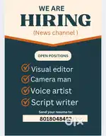 We are hiring for News channel