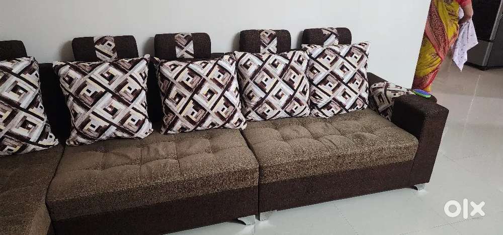 sofa with extended section
