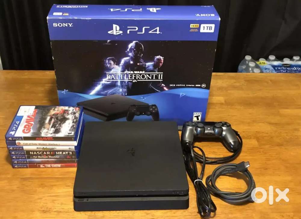 Sony Playstation 4 Pro Console Bundle w Games 1TB Battle Front II Plus