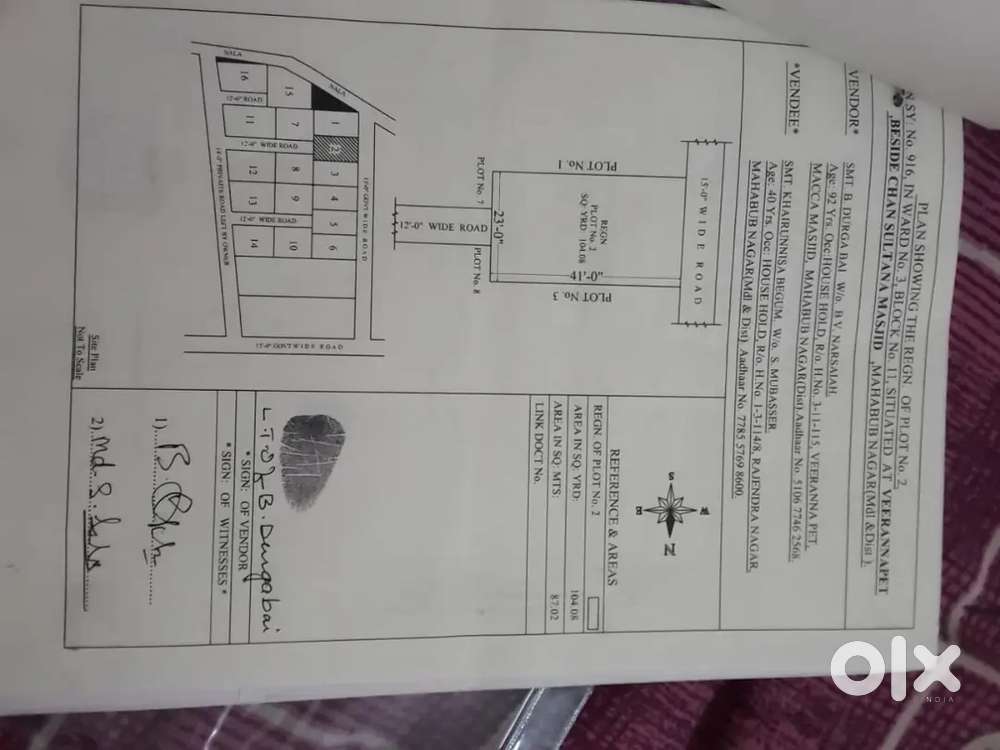 Plot for sale in veeranapet