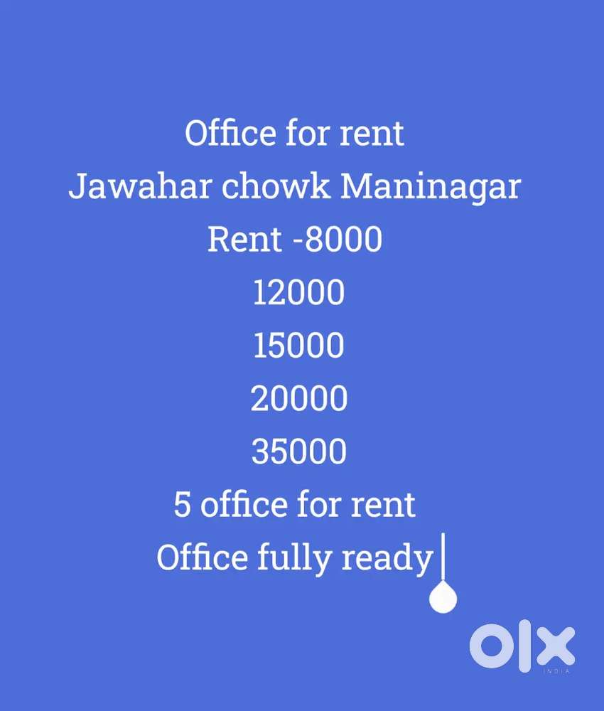 Office for rent Jawahar chowk Maninagar