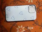 Case with blue colour print with hearts