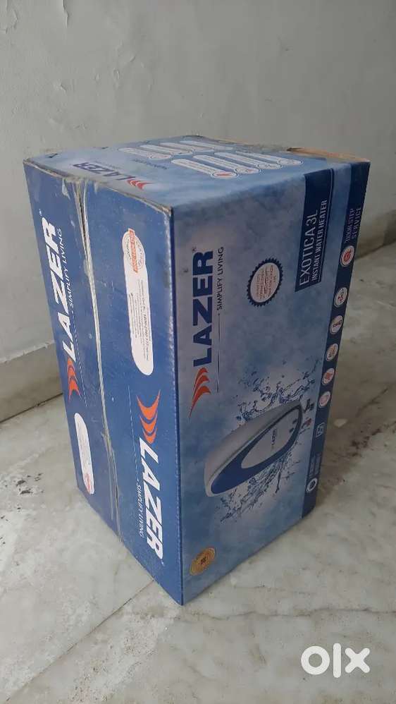 3 litres 3kw LAZER brand instant water heater geyser unused & unboxed