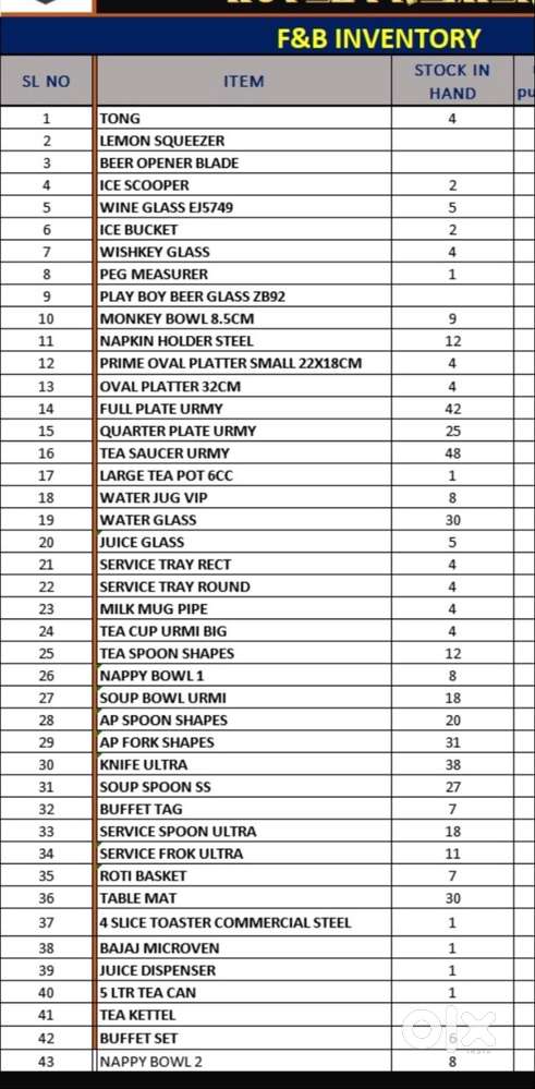 Kitchen equipment & restaurant cutlery crockery glassware deep freezer