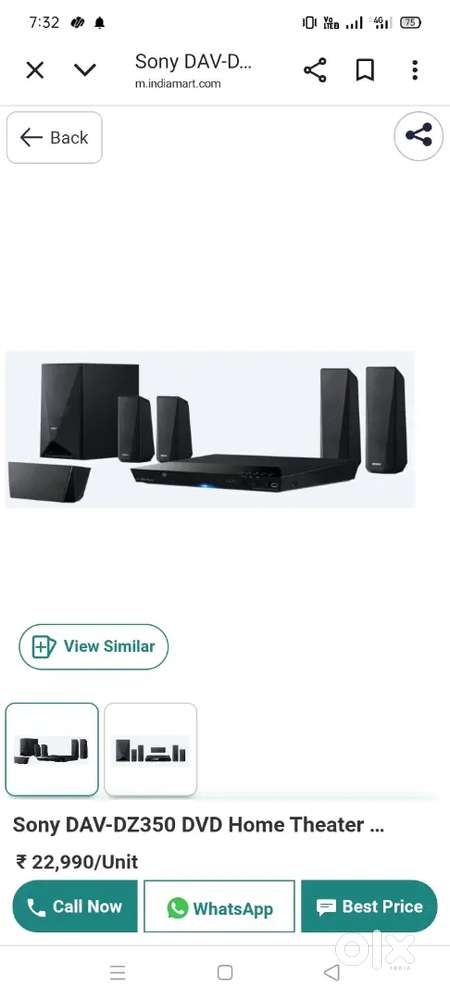 Sony home theatre DZ350 1000W