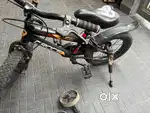 Sporty bicycle with side stand and supporter
